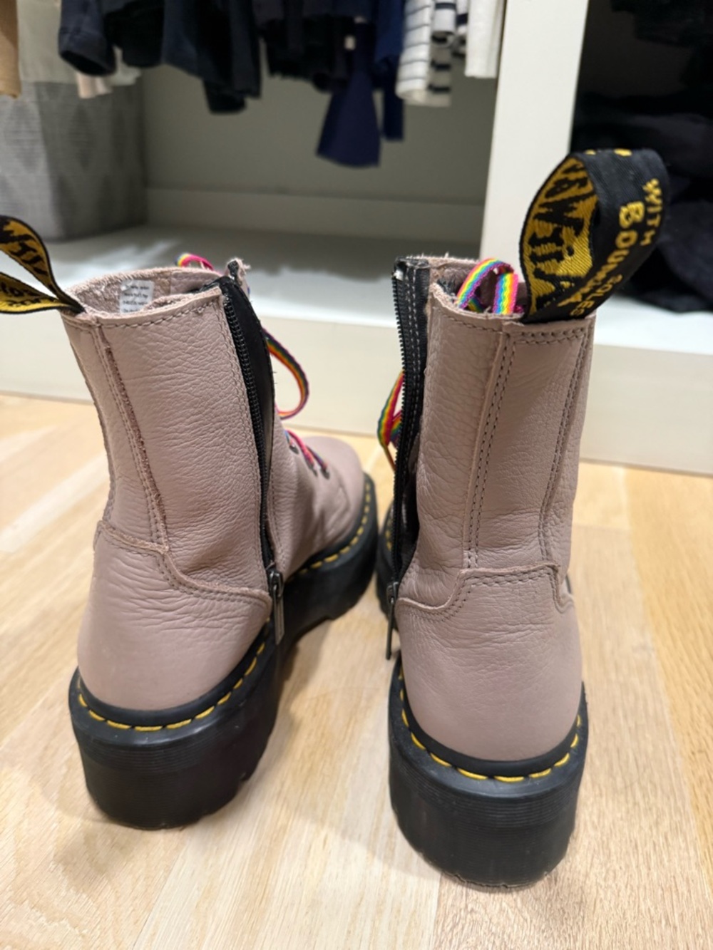 Dr. Martens Gray Platform Lace-Up Boot - Picture 6 of 9